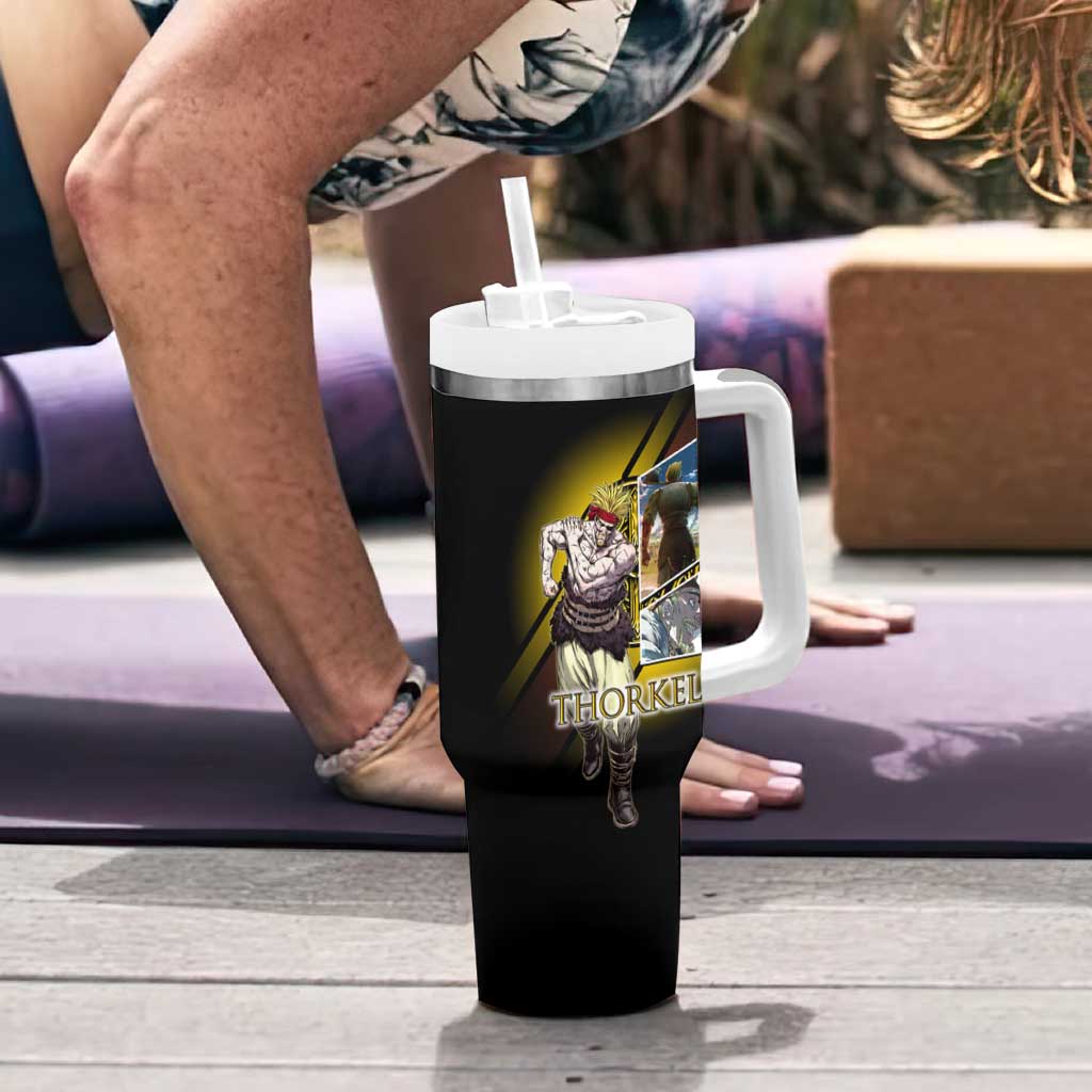 Thorkell Viking Berserker Tumbler With Handle Viking Manga Illustration Style