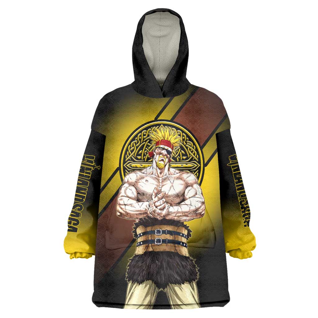 Thorkell Viking Berserker Wearable Blanket Hoodie Viking Manga Illustration Style