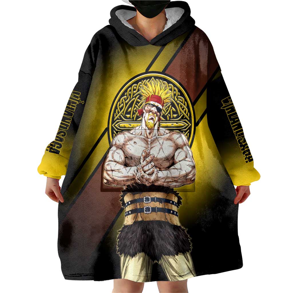 Thorkell Viking Berserker Wearable Blanket Hoodie Viking Manga Illustration Style