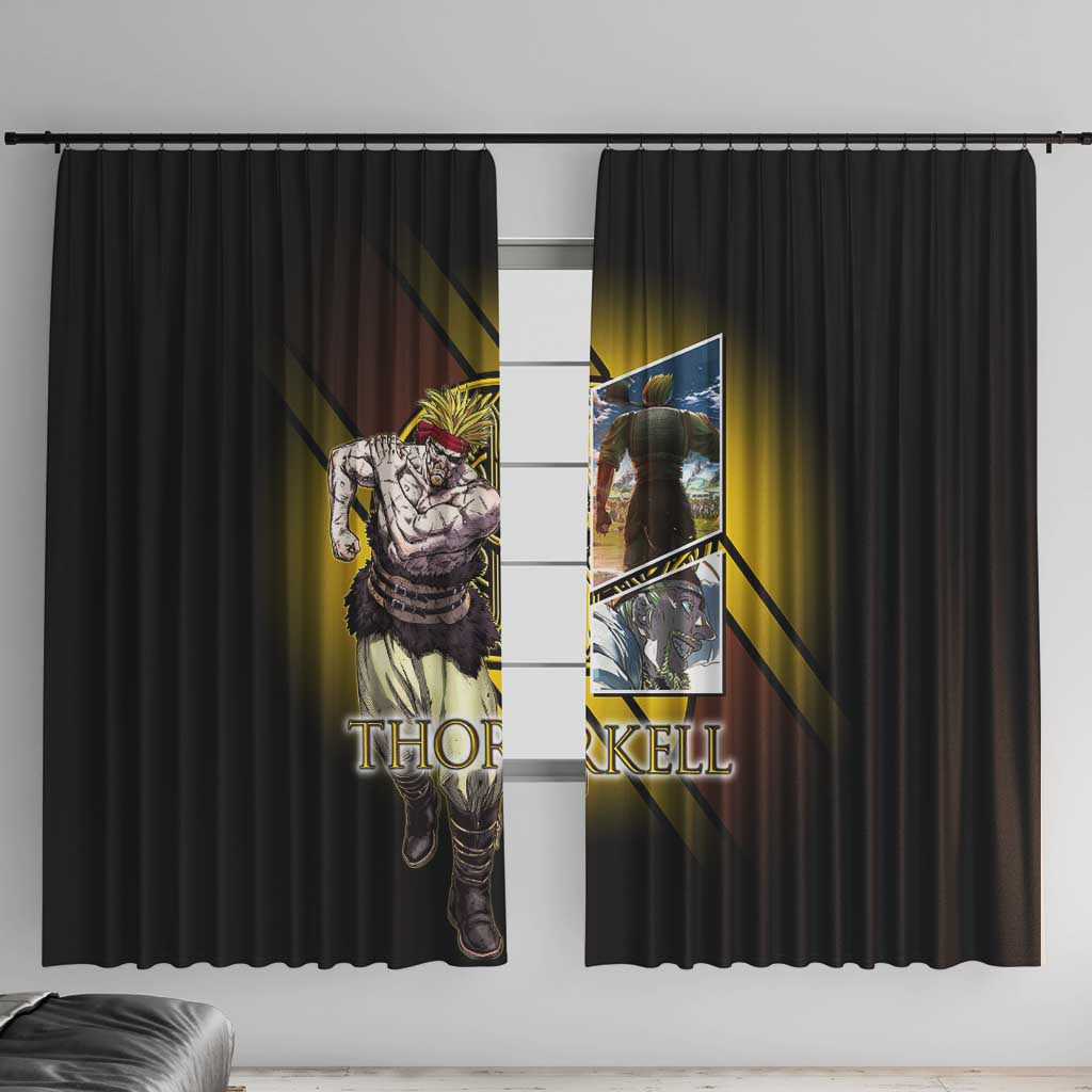 Thorkell Viking Berserker Window Curtain Viking Manga Illustration Style