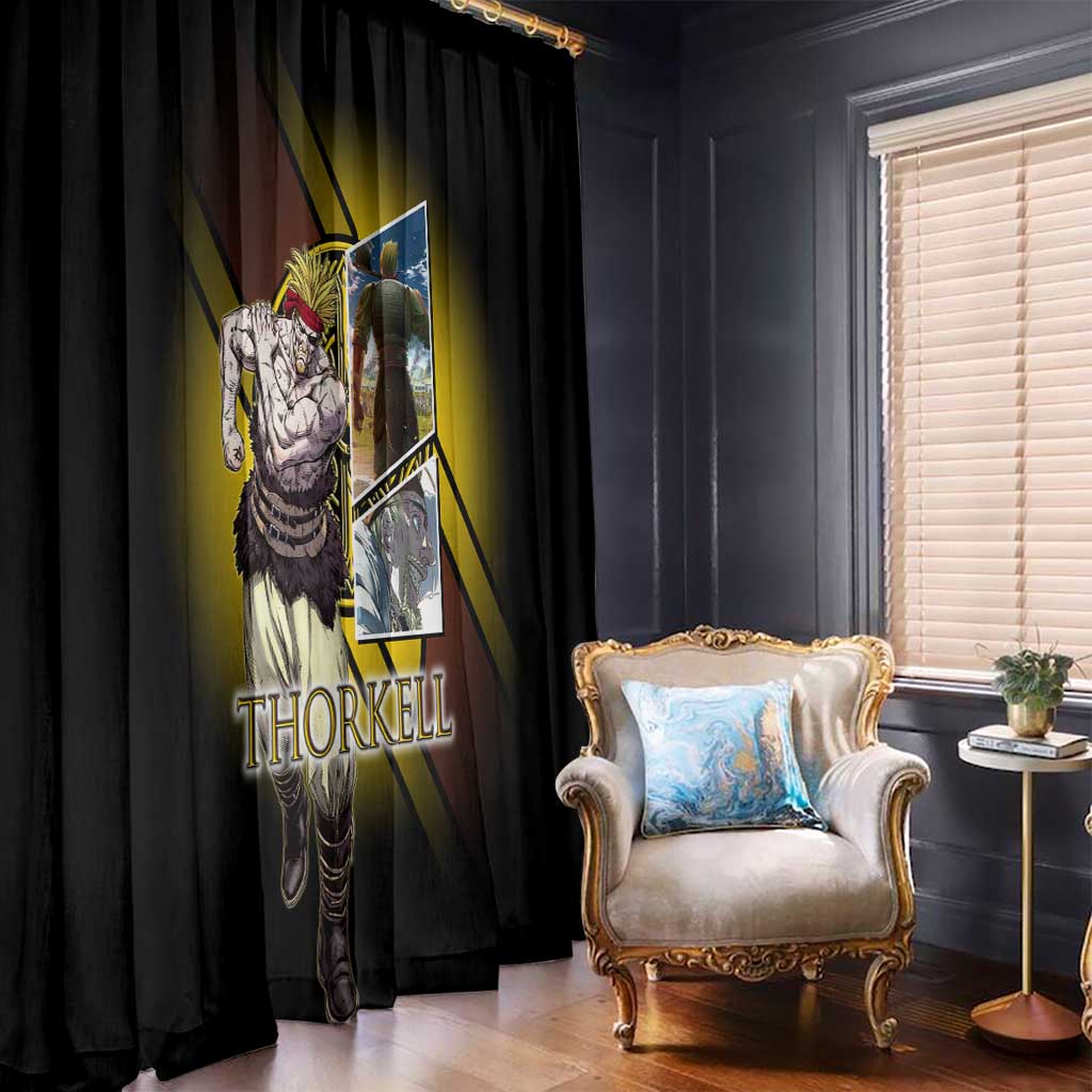 Thorkell Viking Berserker Window Curtain Viking Manga Illustration Style