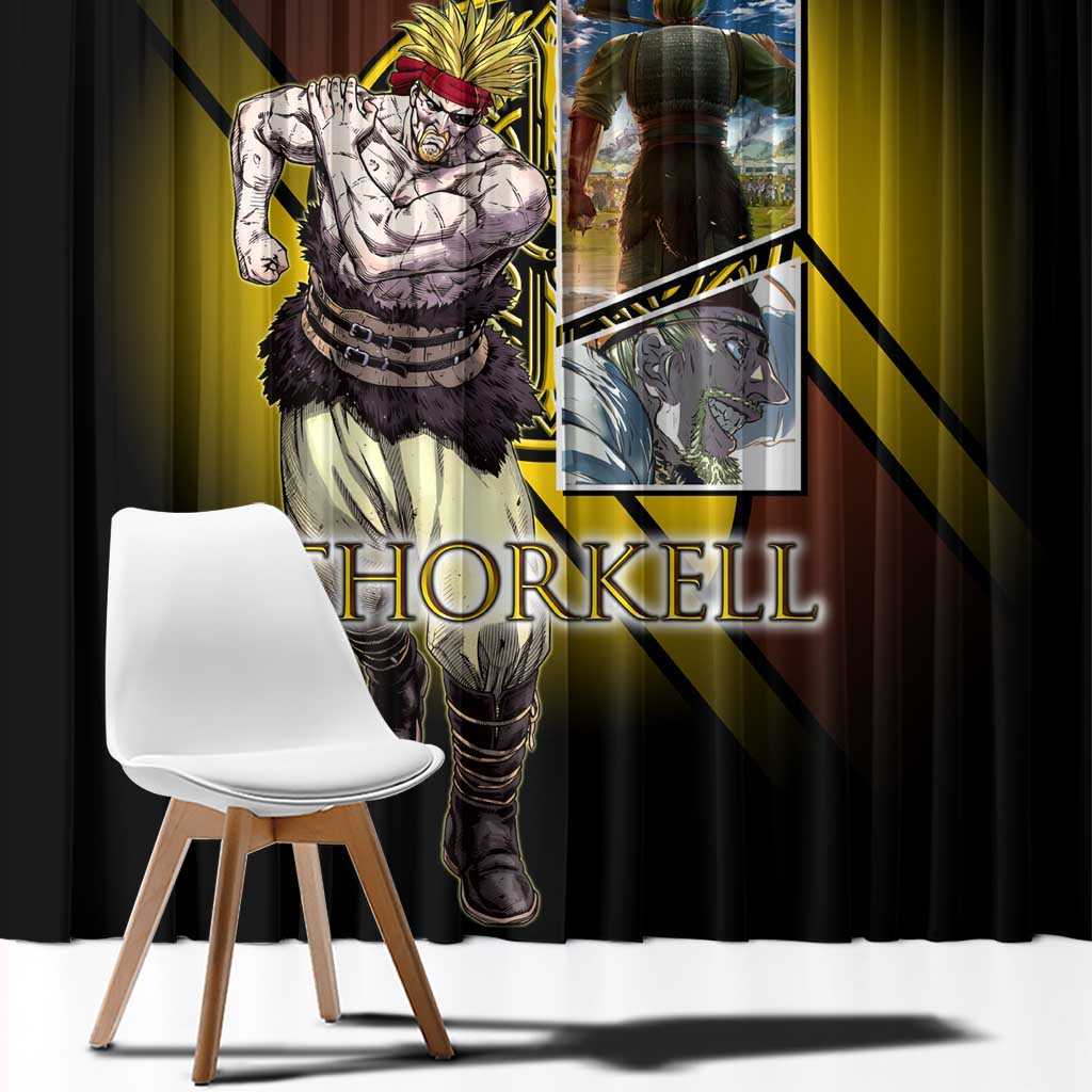 Thorkell Viking Berserker Window Curtain Viking Manga Illustration Style