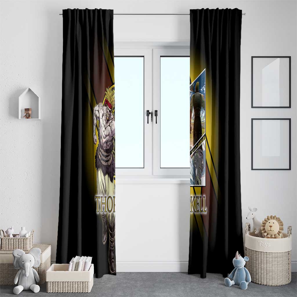 Thorkell Viking Berserker Window Curtain Viking Manga Illustration Style