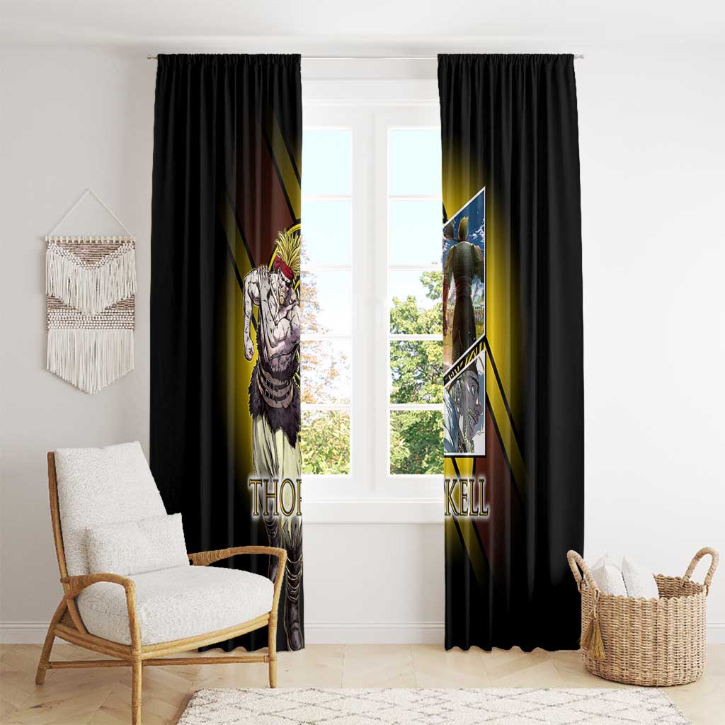 Thorkell Viking Berserker Window Curtain Viking Manga Illustration Style