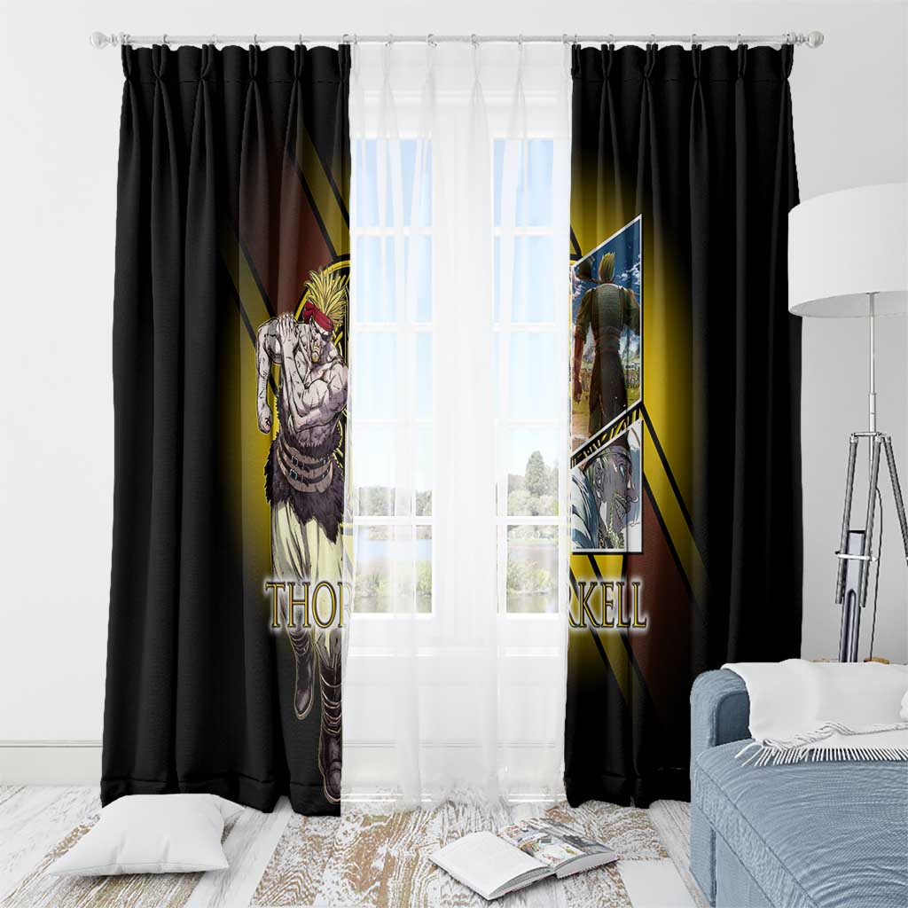 Thorkell Viking Berserker Window Curtain Viking Manga Illustration Style