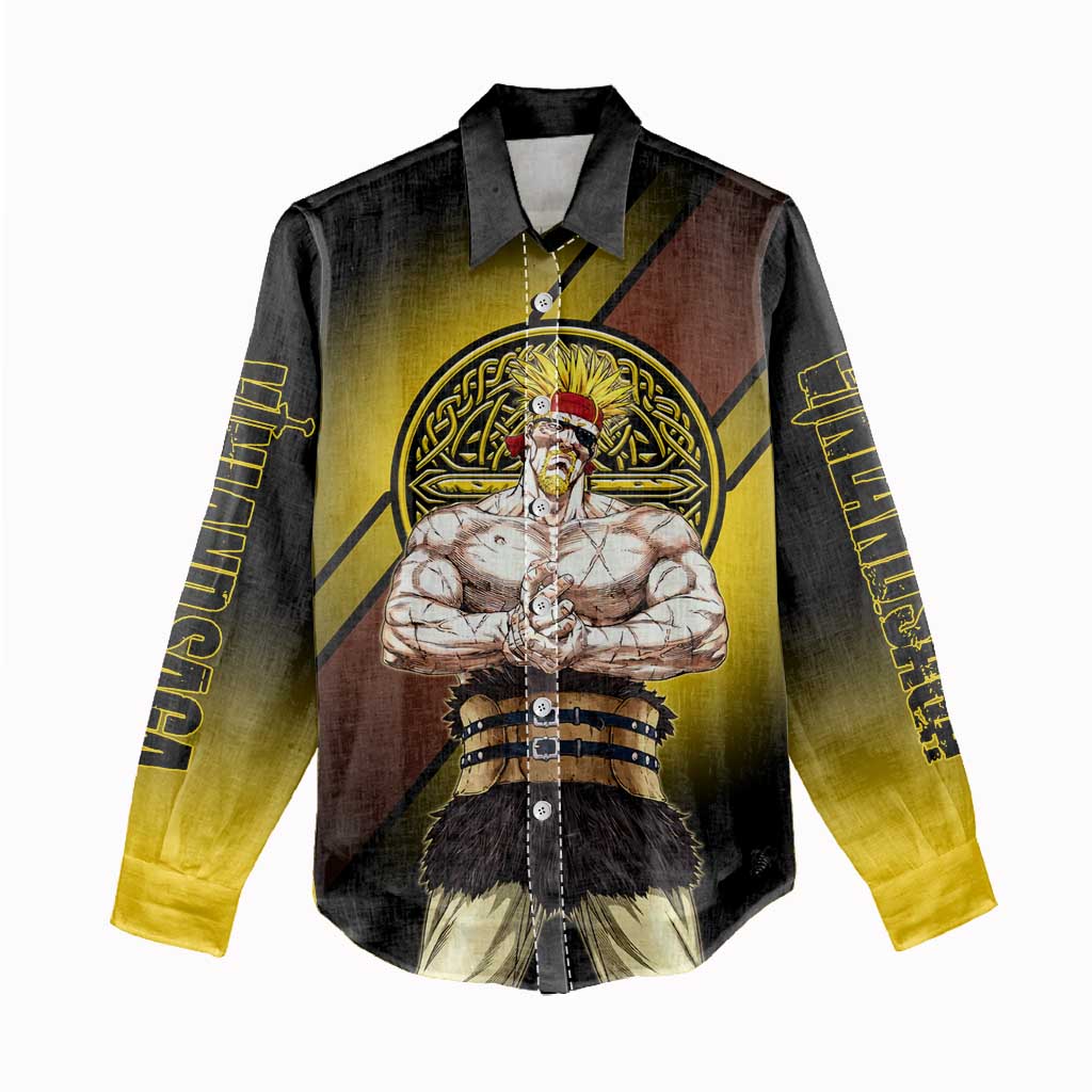 Thorkell Viking Berserker Women Casual Shirt Viking Manga Illustration Style