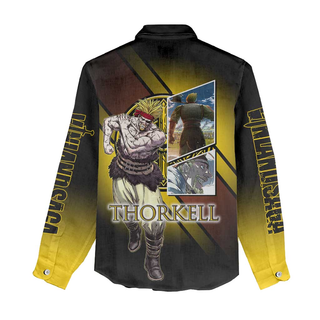 Thorkell Viking Berserker Women Casual Shirt Viking Manga Illustration Style