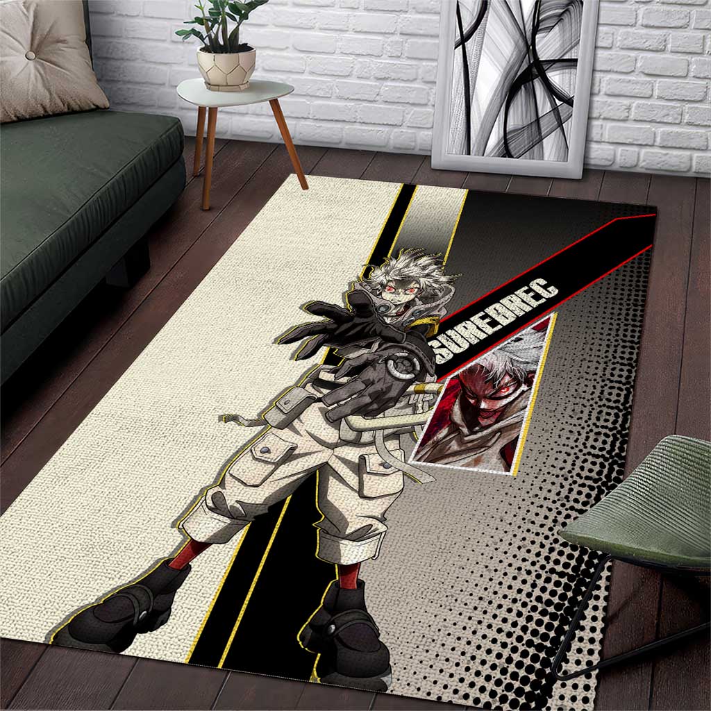 Rudo Surebrec Area Rug Grunge Manga Illustration Style