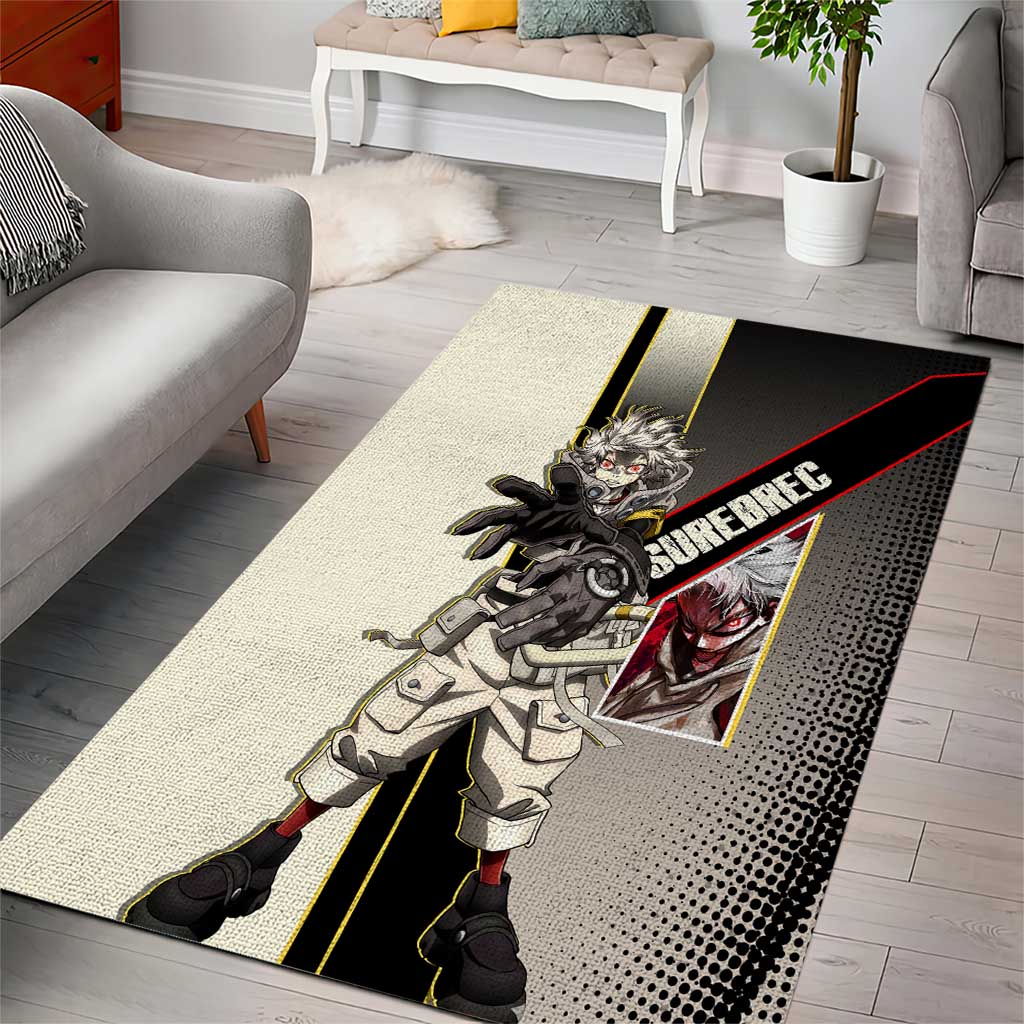 Rudo Surebrec Area Rug Grunge Manga Illustration Style