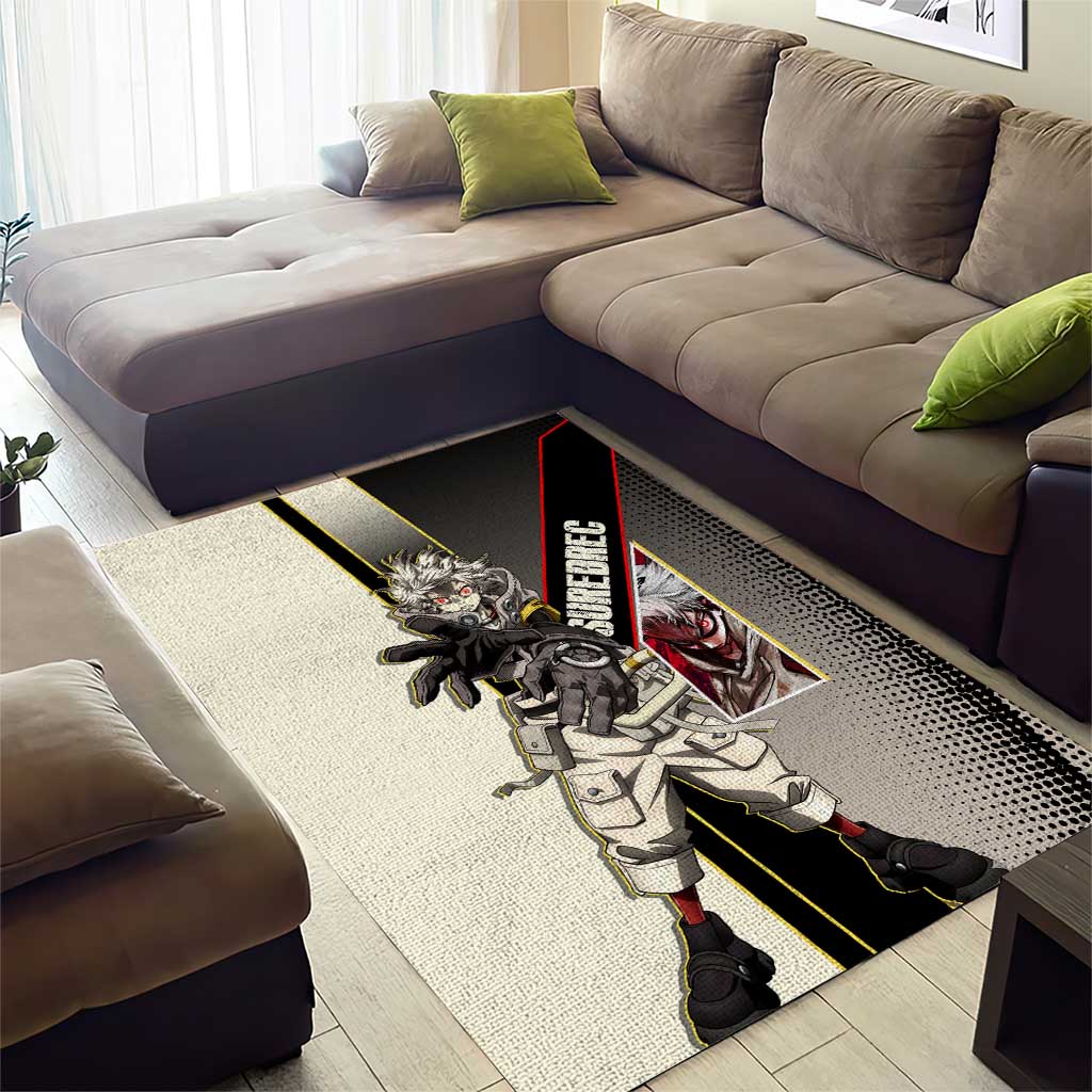 Rudo Surebrec Area Rug Grunge Manga Illustration Style
