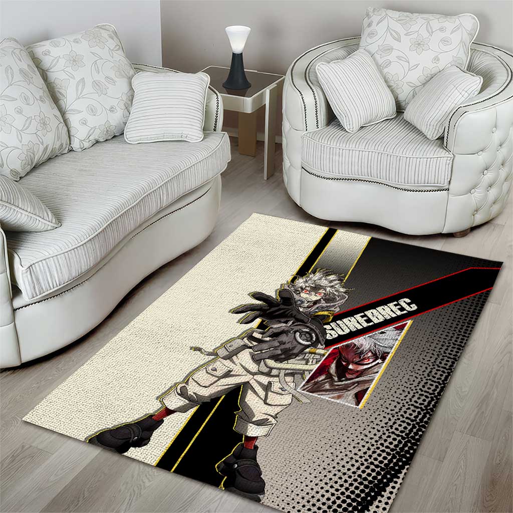 Rudo Surebrec Area Rug Grunge Manga Illustration Style