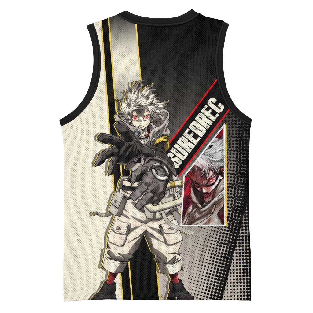 Rudo Surebrec Basketball Jersey Grunge Manga Illustration Style