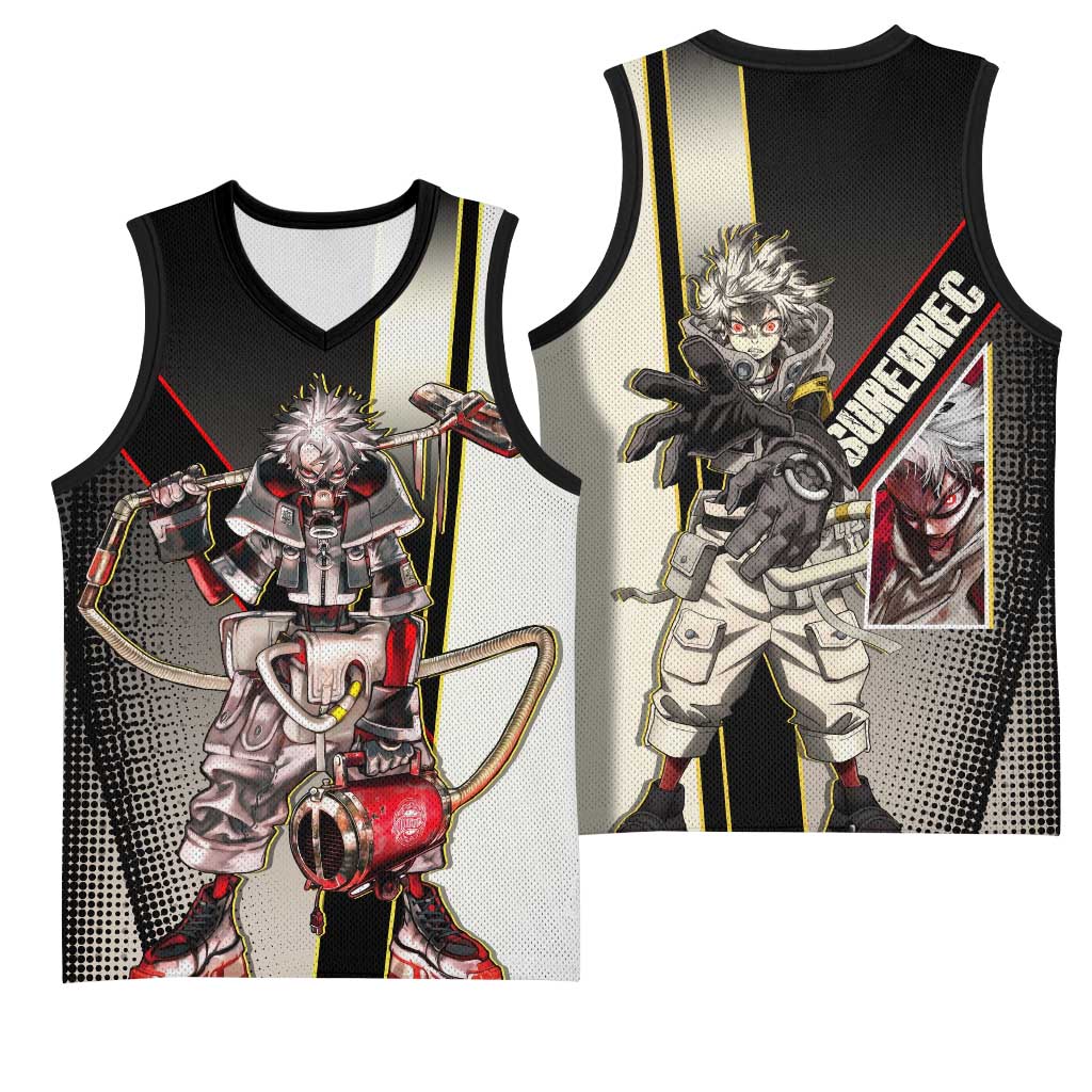 Rudo Surebrec Basketball Jersey Grunge Manga Illustration Style