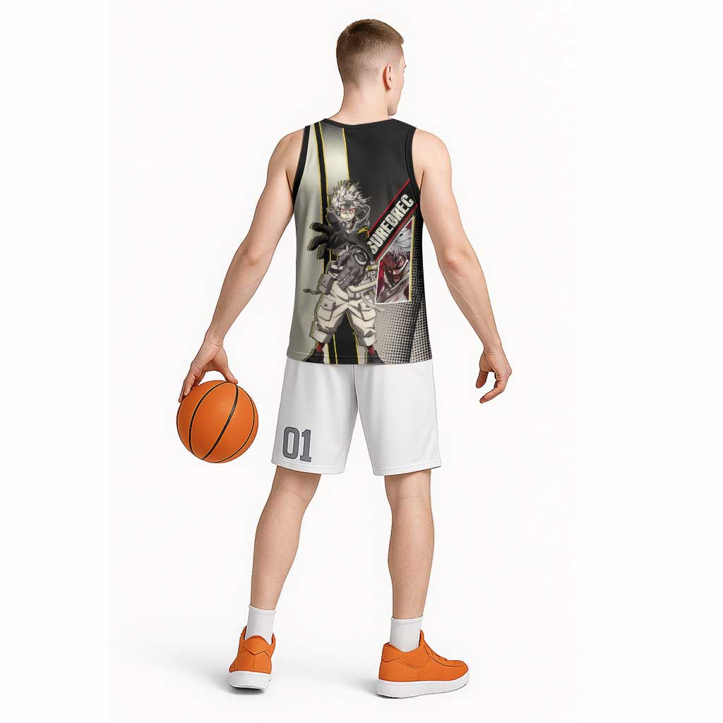 Rudo Surebrec Basketball Jersey Grunge Manga Illustration Style