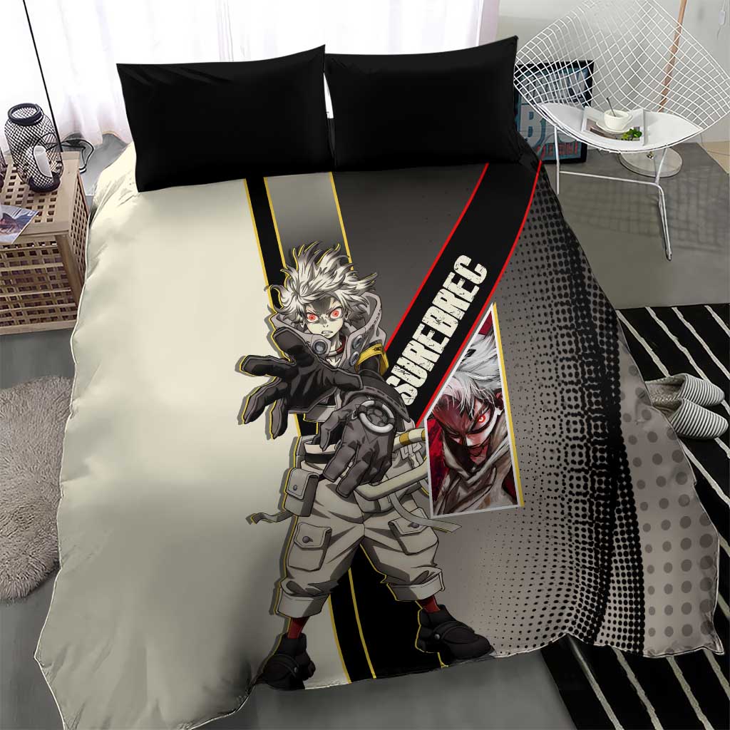 Rudo Surebrec Bedding Set Grunge Manga Illustration Style