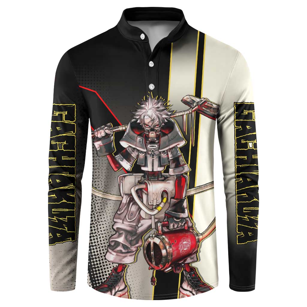 Rudo Surebrec Button Sweatshirt Grunge Manga Illustration Style