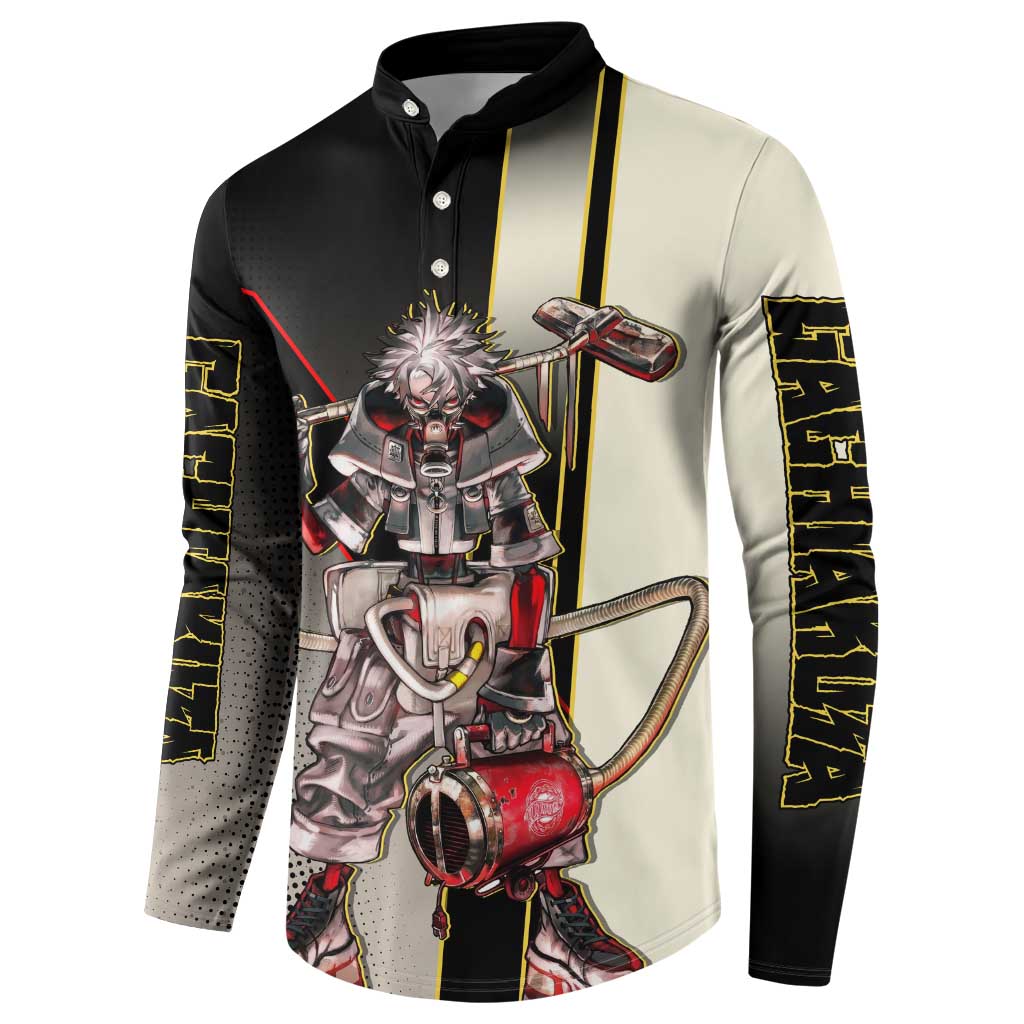 Rudo Surebrec Button Sweatshirt Grunge Manga Illustration Style