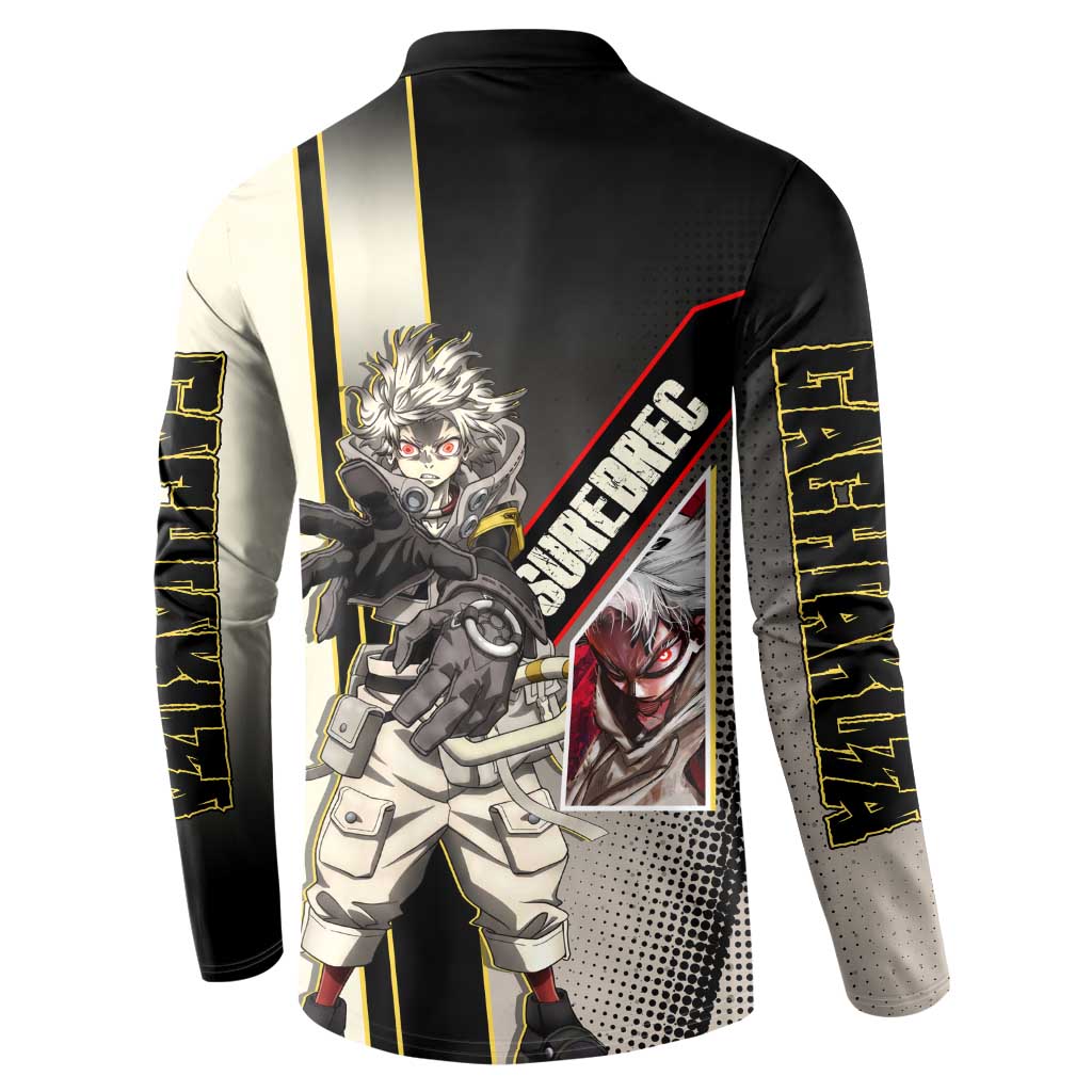 Rudo Surebrec Button Sweatshirt Grunge Manga Illustration Style