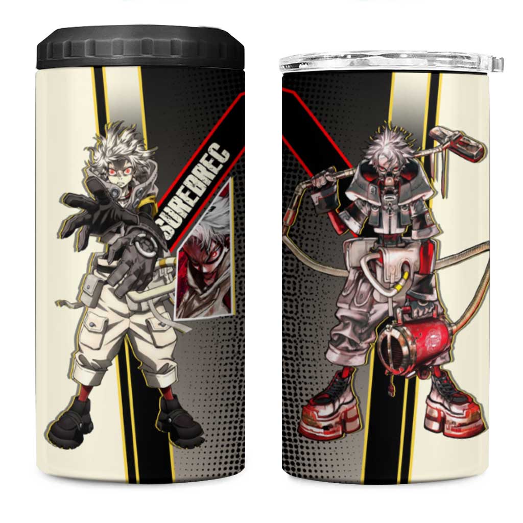 Rudo Surebrec 4 in 1 Can Cooler Tumbler Grunge Manga Illustration Style