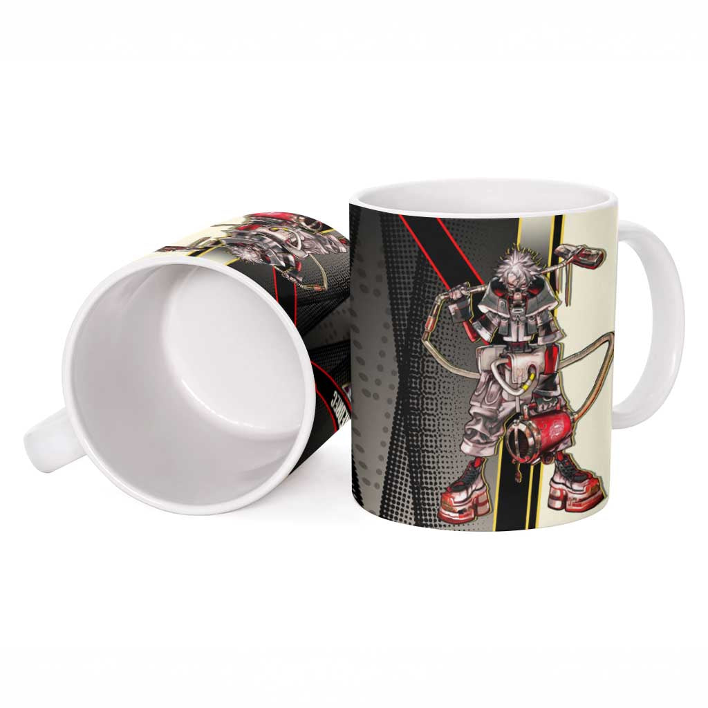 Rudo Surebrec Ceramic Mug Grunge Manga Illustration Style