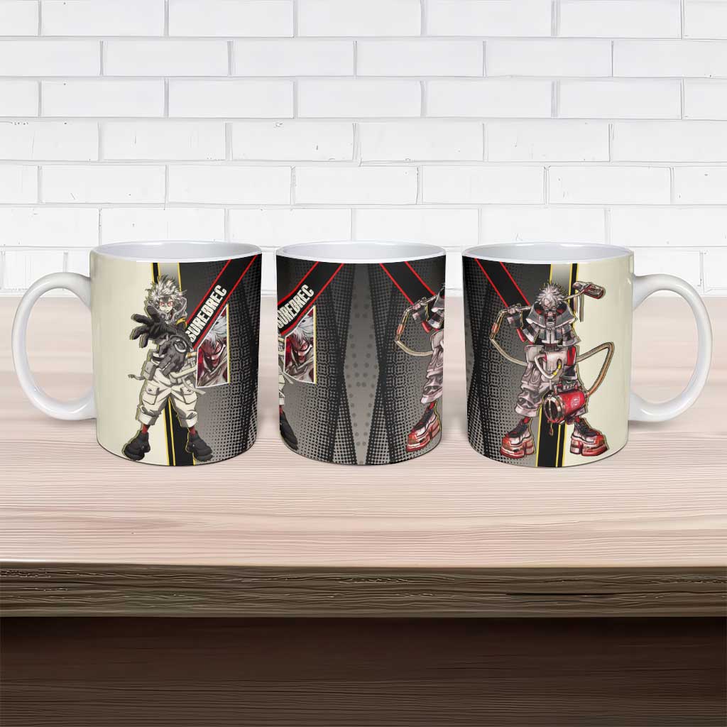 Rudo Surebrec Ceramic Mug Grunge Manga Illustration Style
