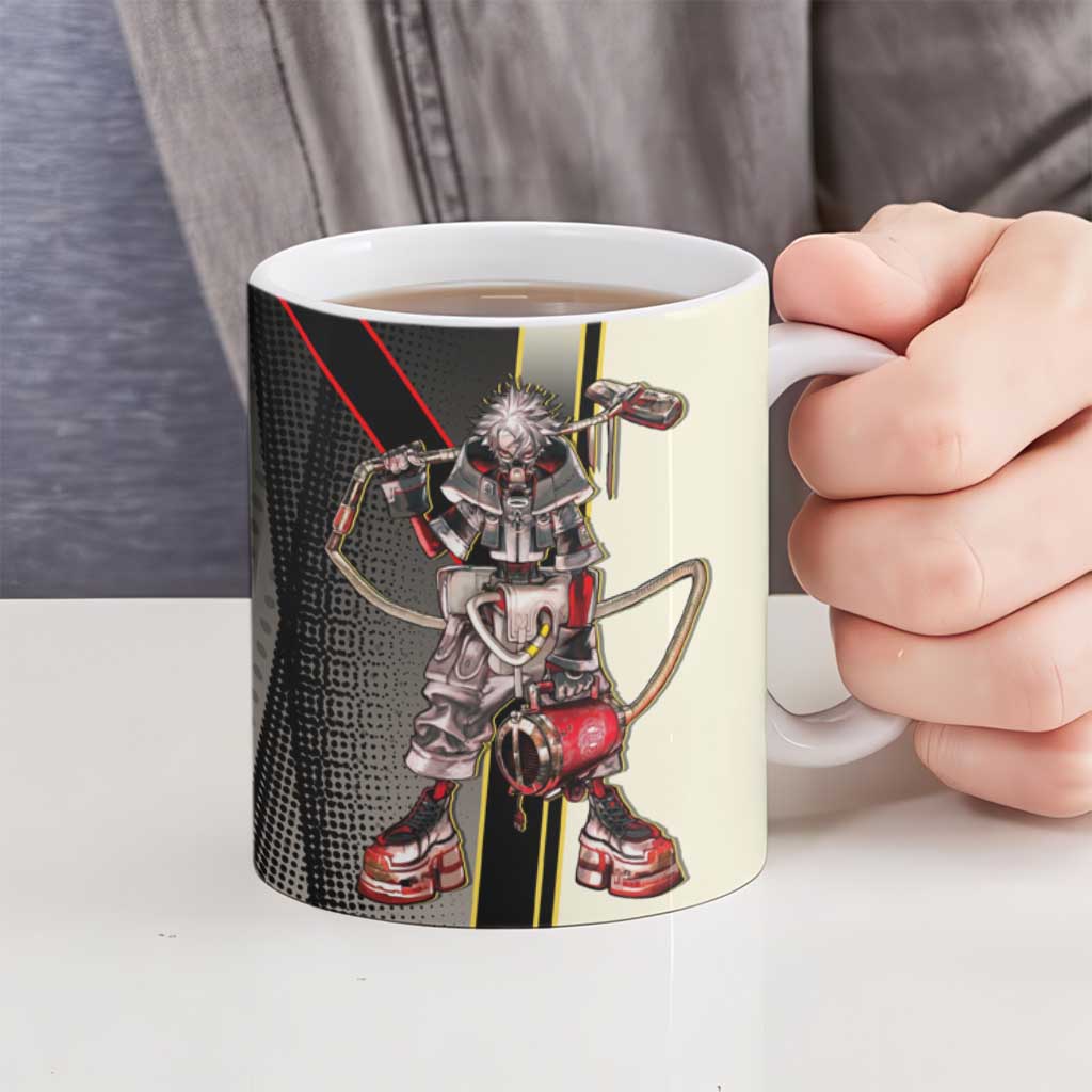 Rudo Surebrec Ceramic Mug Grunge Manga Illustration Style