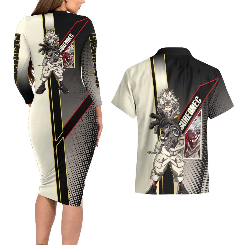 Rudo Surebrec Couples Matching Long Sleeve Bodycon Dress and Hawaiian Shirt Grunge Manga Illustration Style