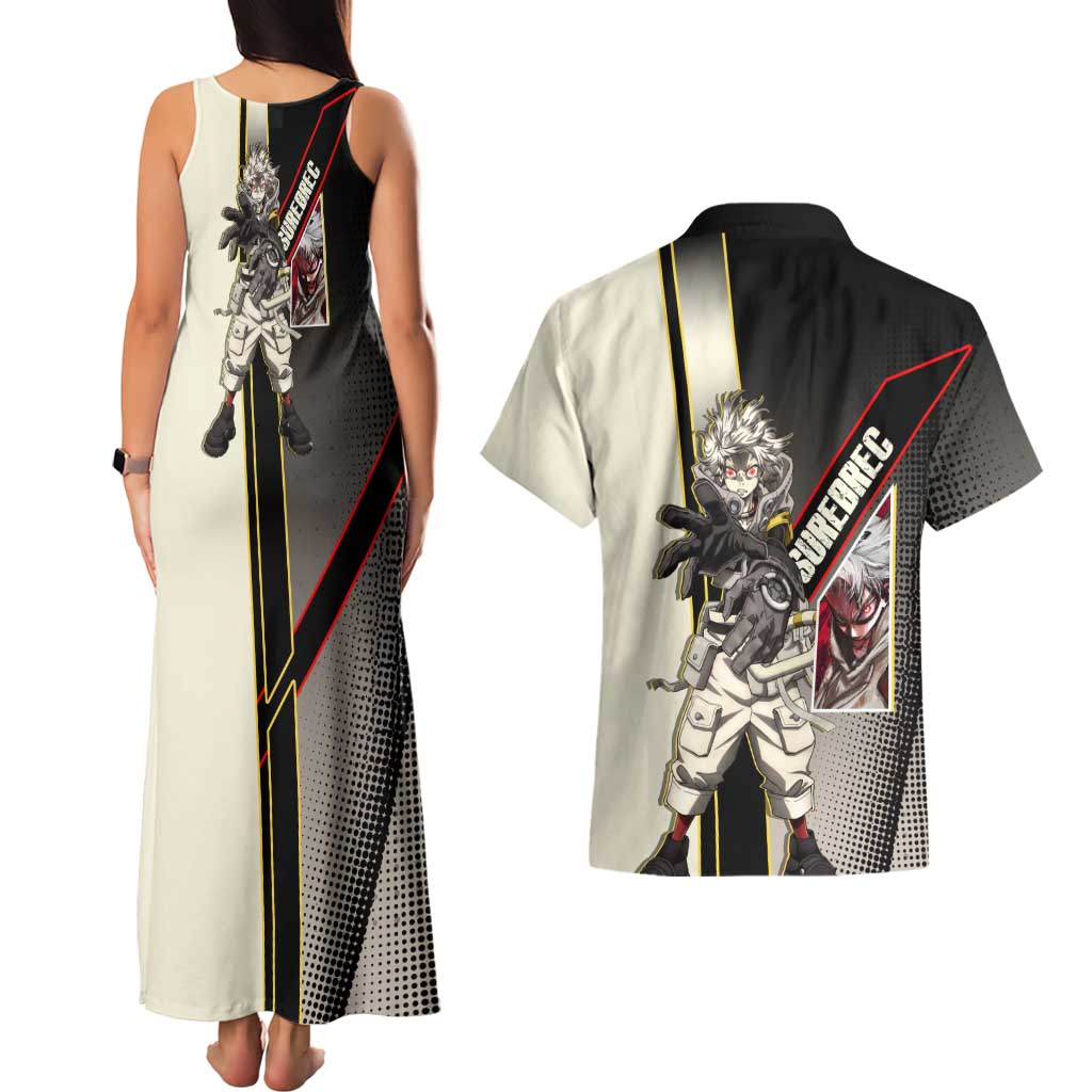 Rudo Surebrec Couples Matching Tank Maxi Dress and Hawaiian Shirt Grunge Manga Illustration Style
