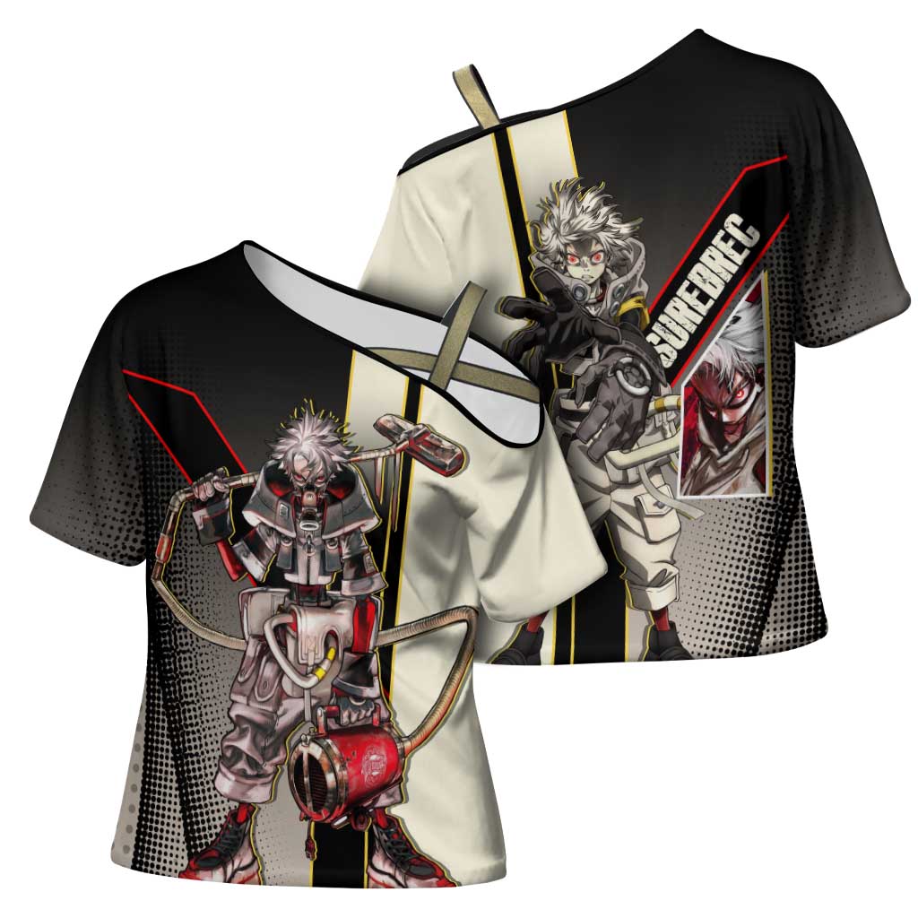 Rudo Surebrec Cross Shoulder Shirt Grunge Manga Illustration Style
