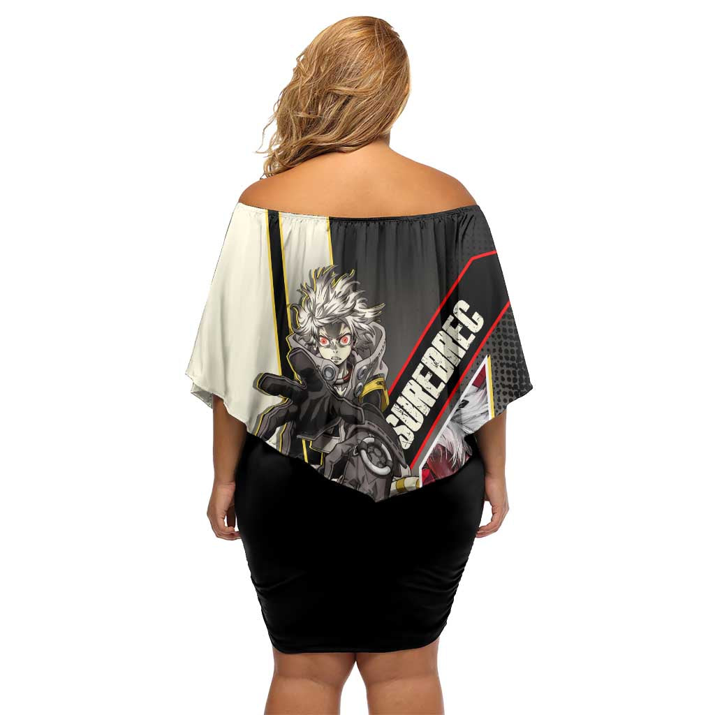 Rudo Surebrec Family Matching Off Shoulder Short Dress and Hawaiian Shirt Grunge Manga Illustration Style