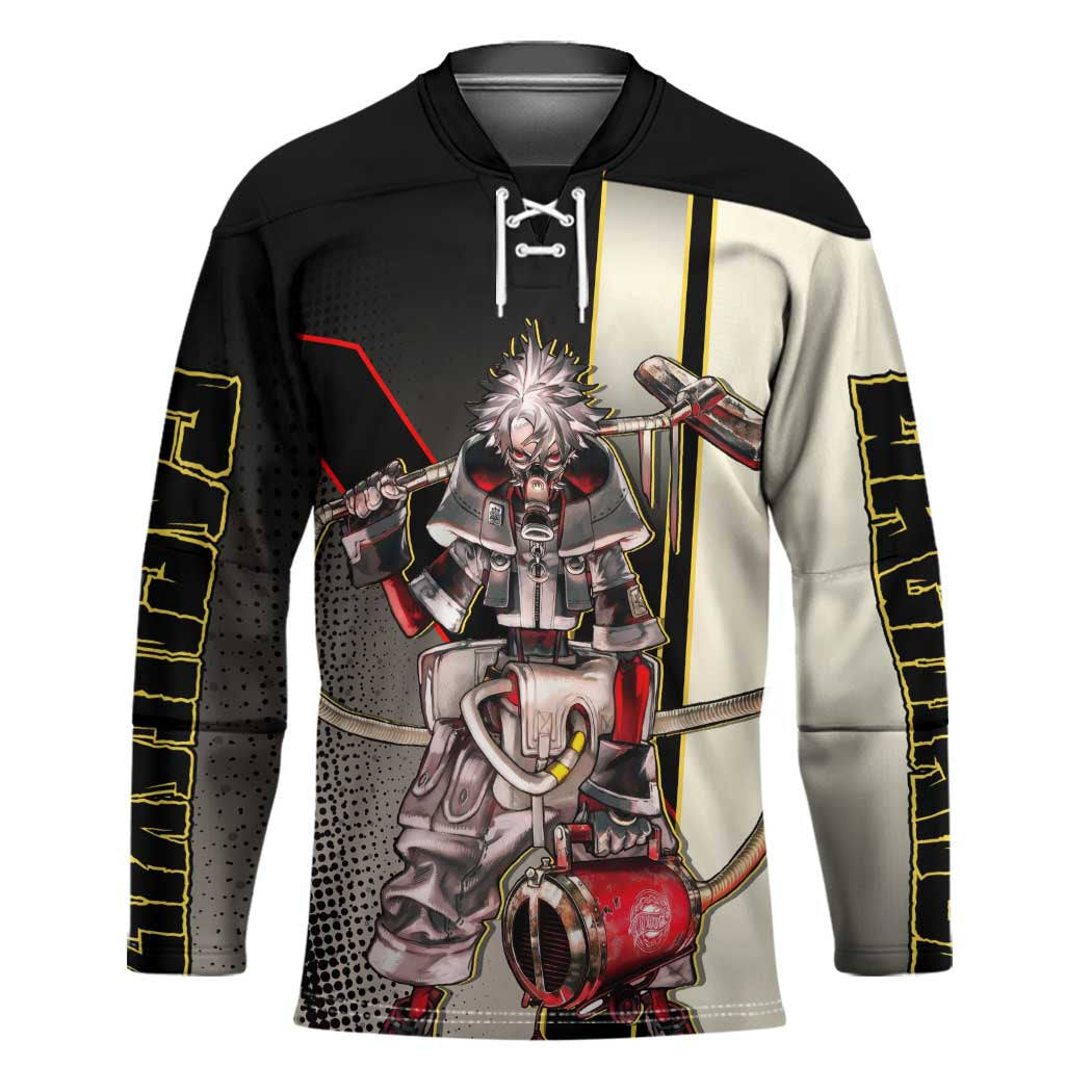 Rudo Surebrec Hockey Jersey Grunge Manga Illustration Style