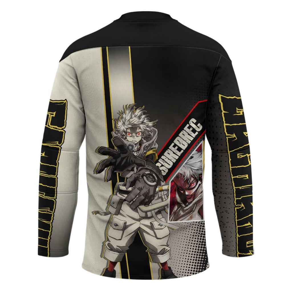 Rudo Surebrec Hockey Jersey Grunge Manga Illustration Style
