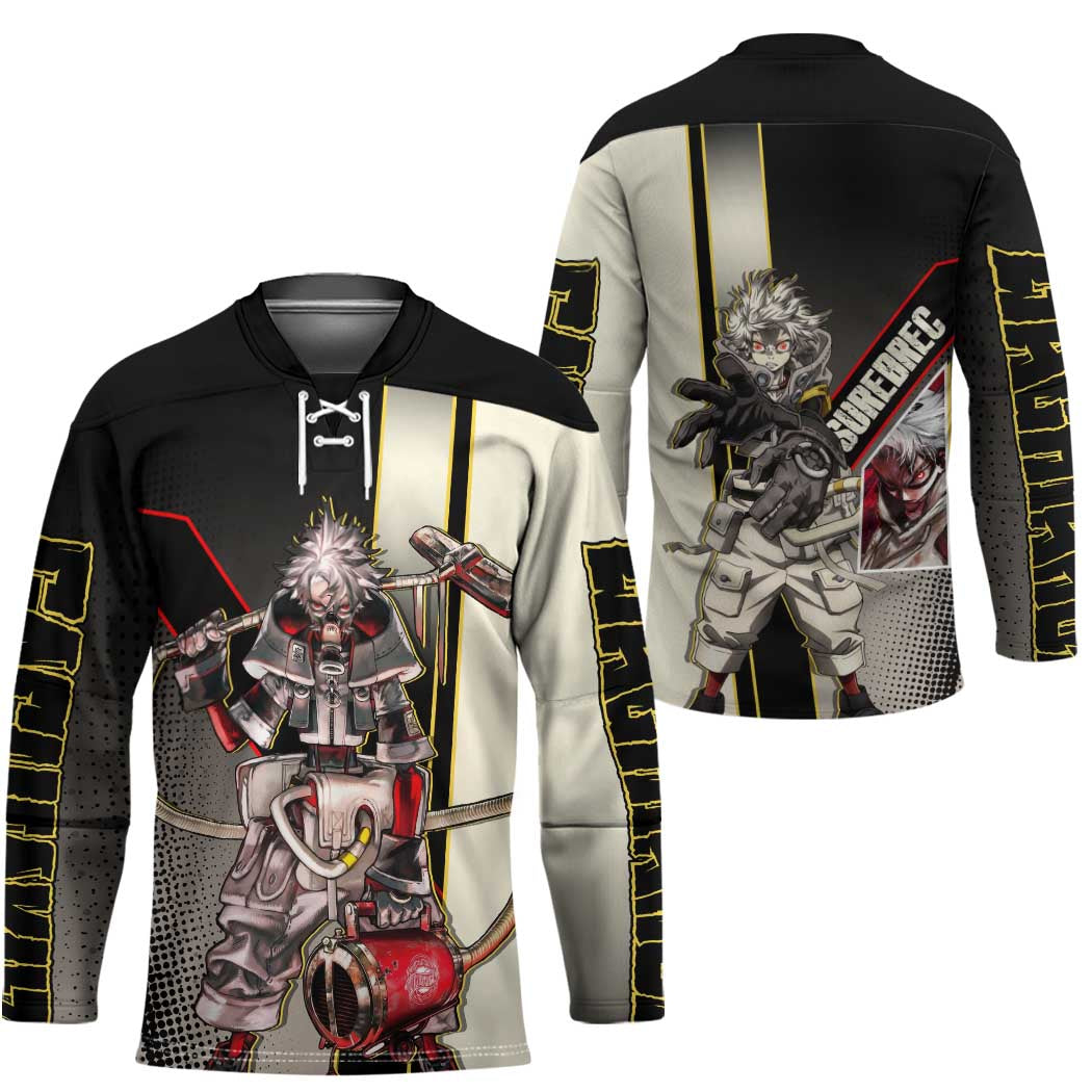 Rudo Surebrec Hockey Jersey Grunge Manga Illustration Style
