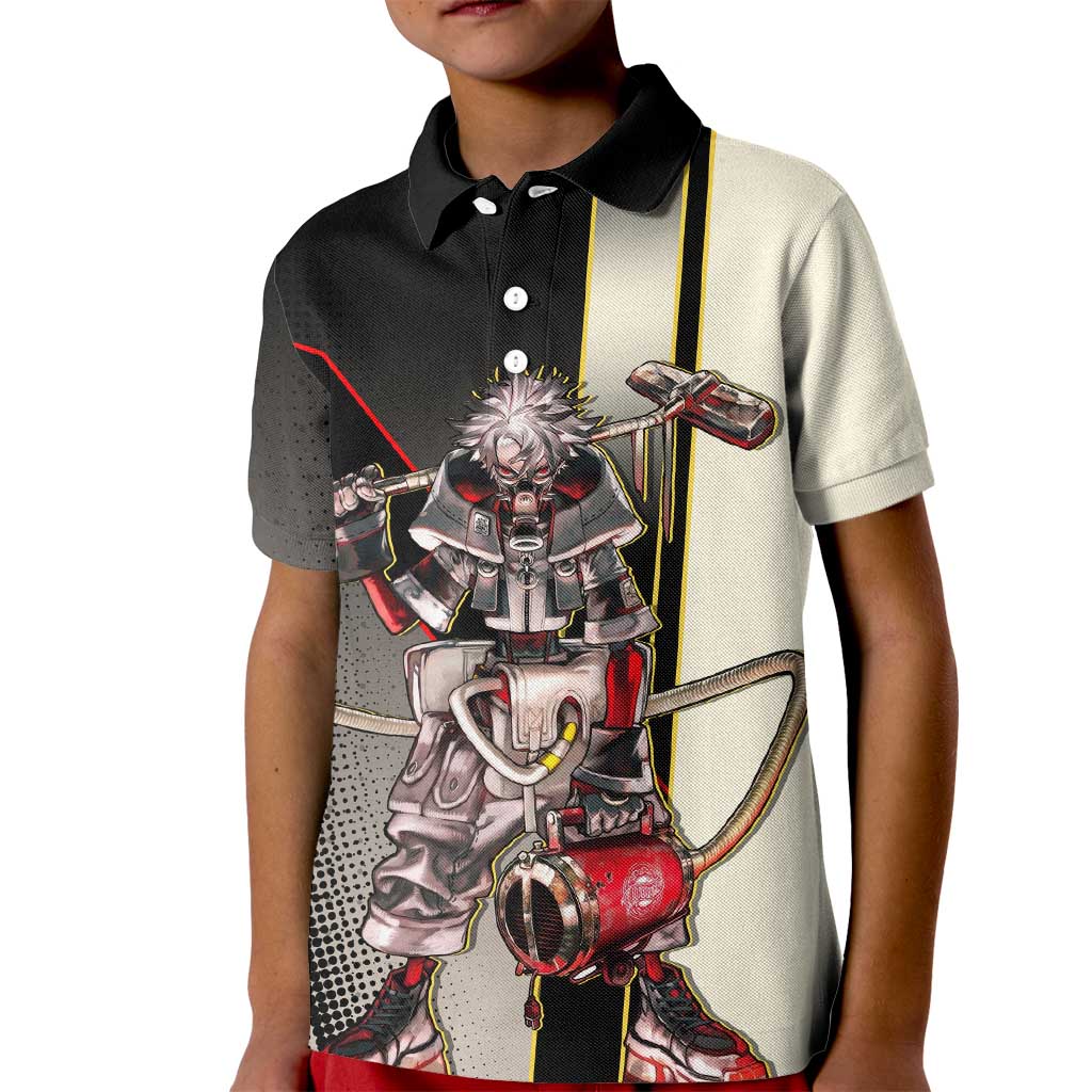 Rudo Surebrec Kid Polo Shirt Grunge Manga Illustration Style