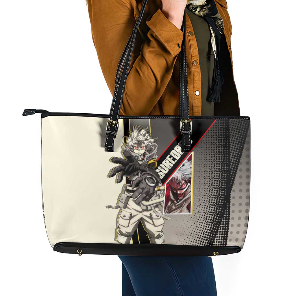 Rudo Surebrec Leather Tote Bag Grunge Manga Illustration Style