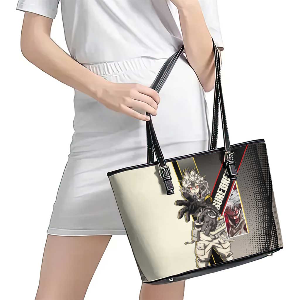 Rudo Surebrec Leather Tote Bag Grunge Manga Illustration Style