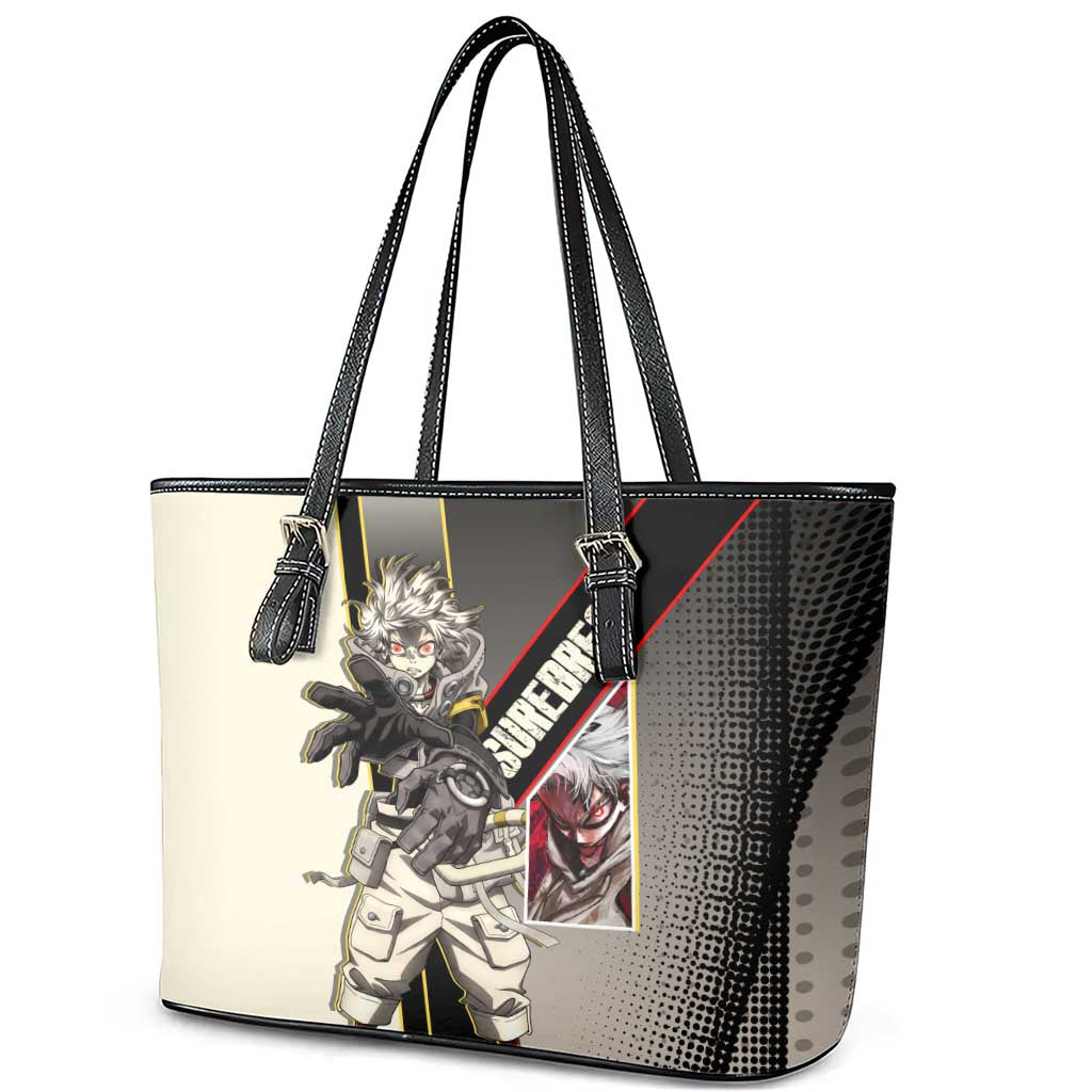 Rudo Surebrec Leather Tote Bag Grunge Manga Illustration Style