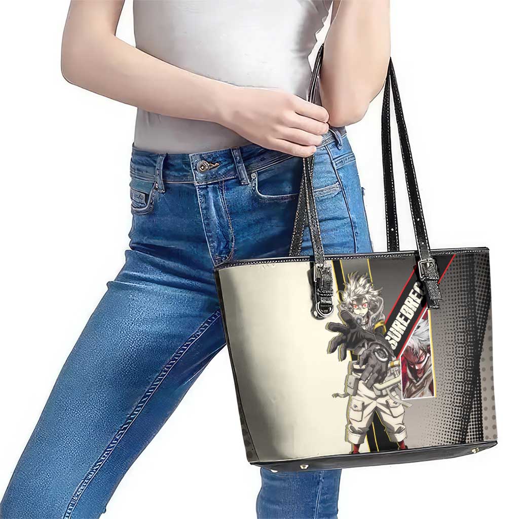 Rudo Surebrec Leather Tote Bag Grunge Manga Illustration Style
