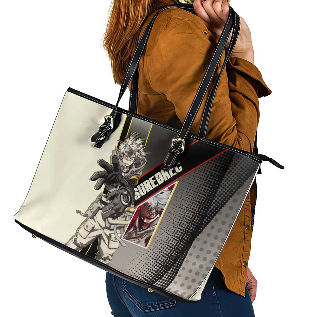 Rudo Surebrec Leather Tote Bag Grunge Manga Illustration Style
