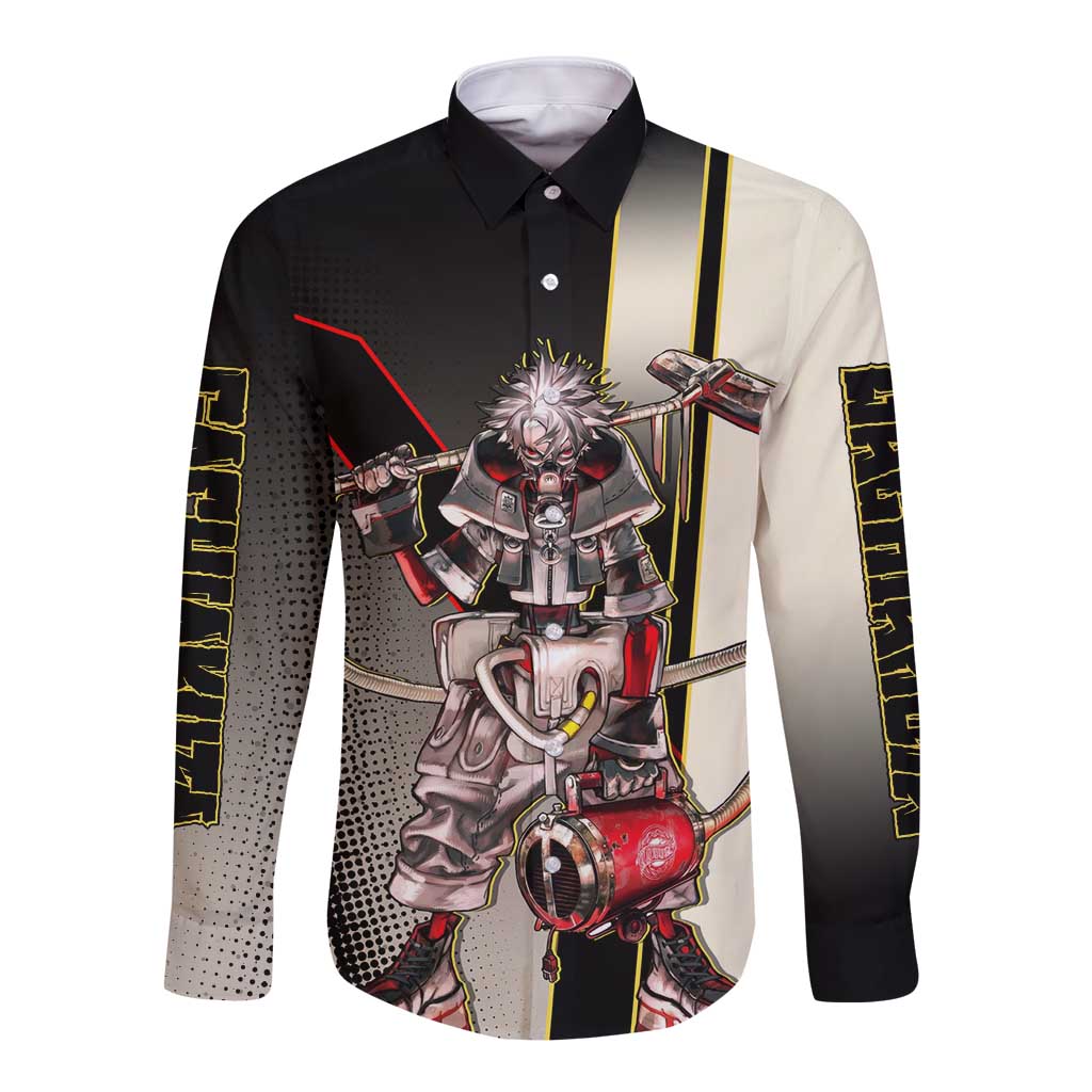 Rudo Surebrec Long Sleeve Button Shirt Grunge Manga Illustration Style