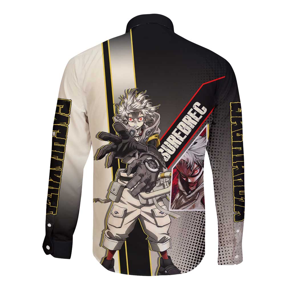 Rudo Surebrec Long Sleeve Button Shirt Grunge Manga Illustration Style