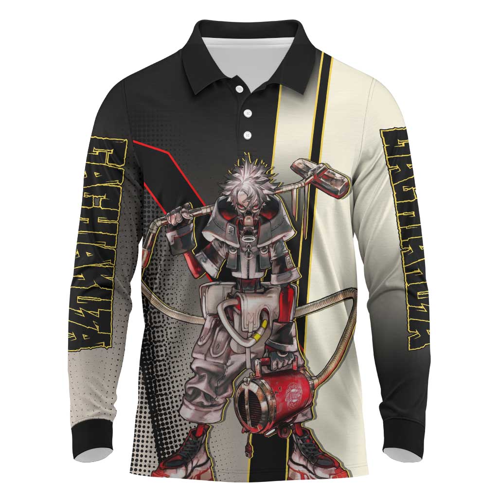 Rudo Surebrec Long Sleeve Polo Shirt Grunge Manga Illustration Style