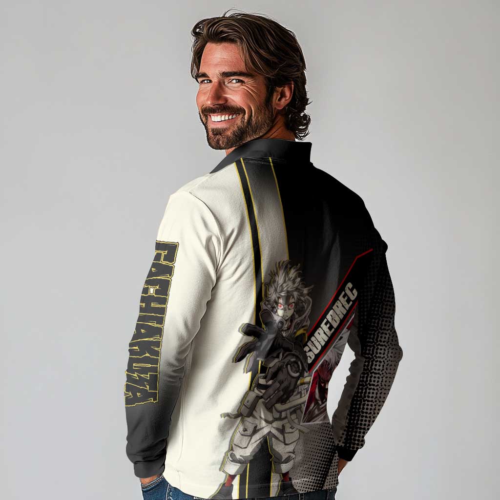 Rudo Surebrec Long Sleeve Polo Shirt Grunge Manga Illustration Style