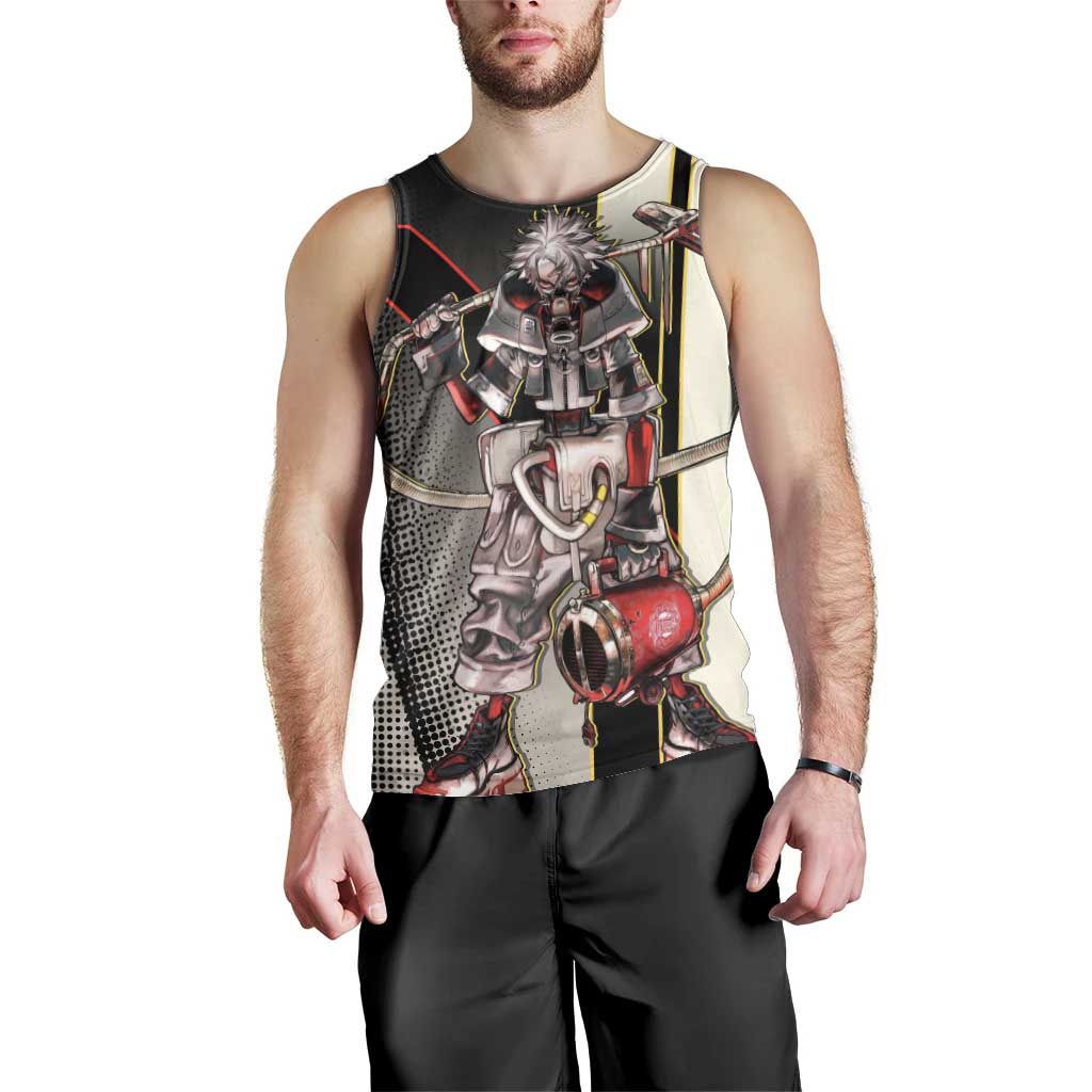 Rudo Surebrec Men Tank Top Grunge Manga Illustration Style