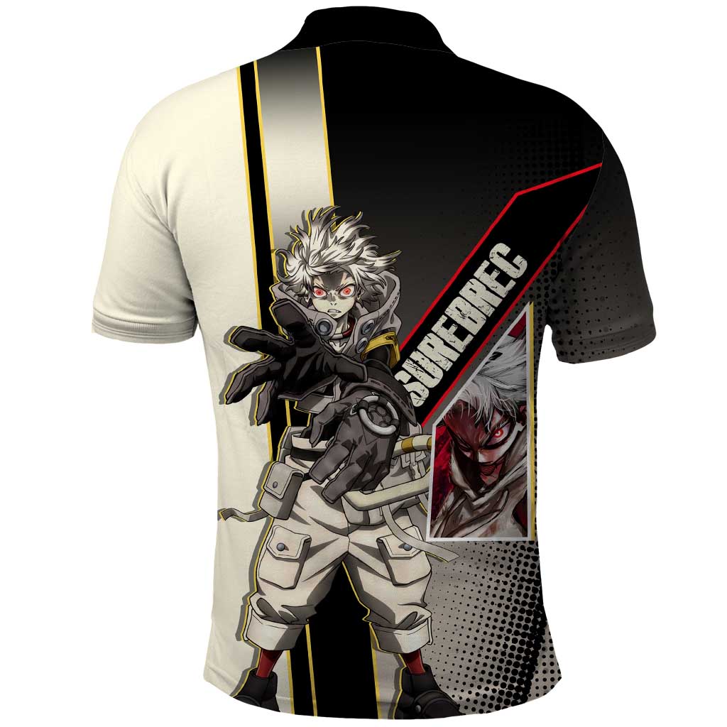 Rudo Surebrec Polo Shirt Grunge Manga Illustration Style
