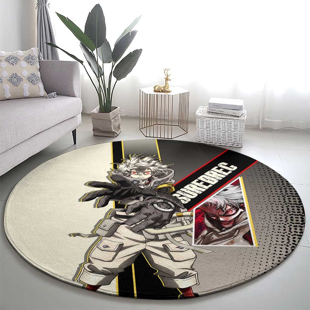 Rudo Surebrec Round Carpet Grunge Manga Illustration Style