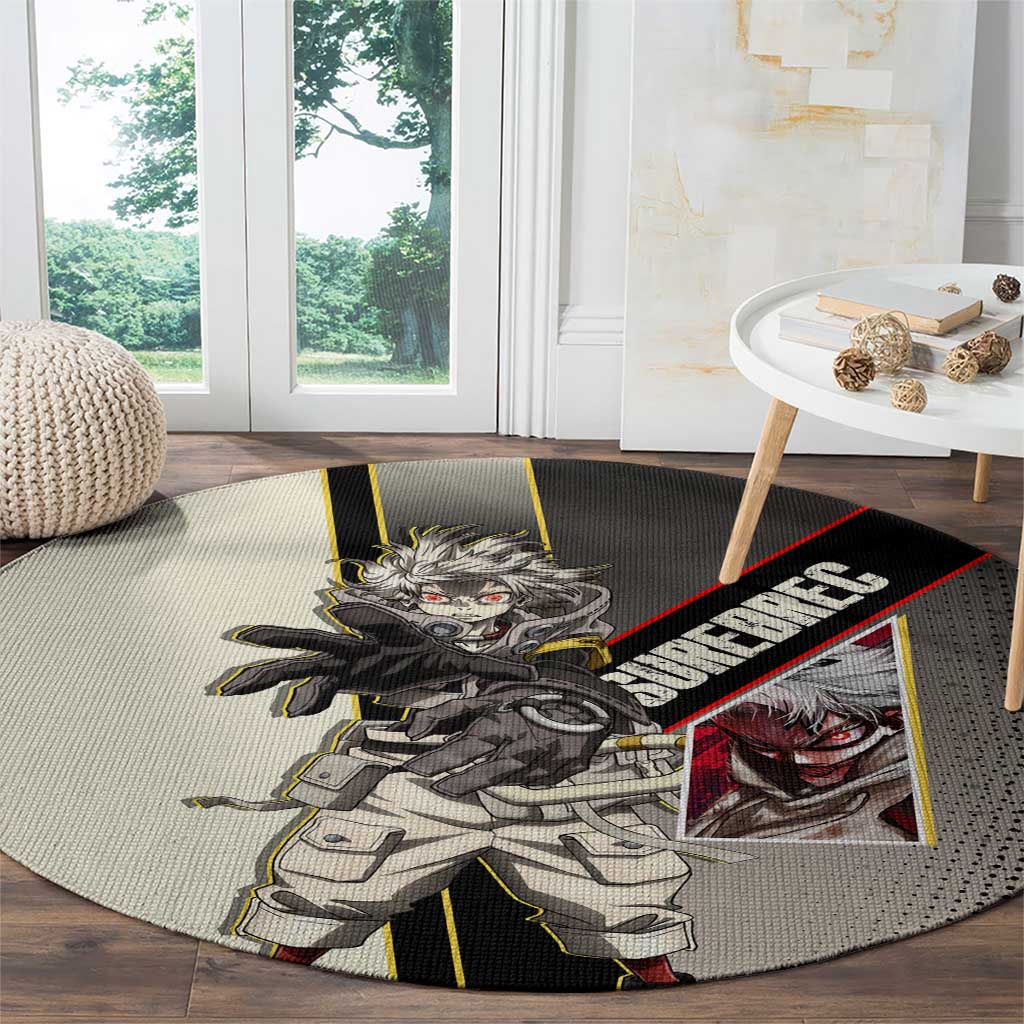Rudo Surebrec Round Carpet Grunge Manga Illustration Style