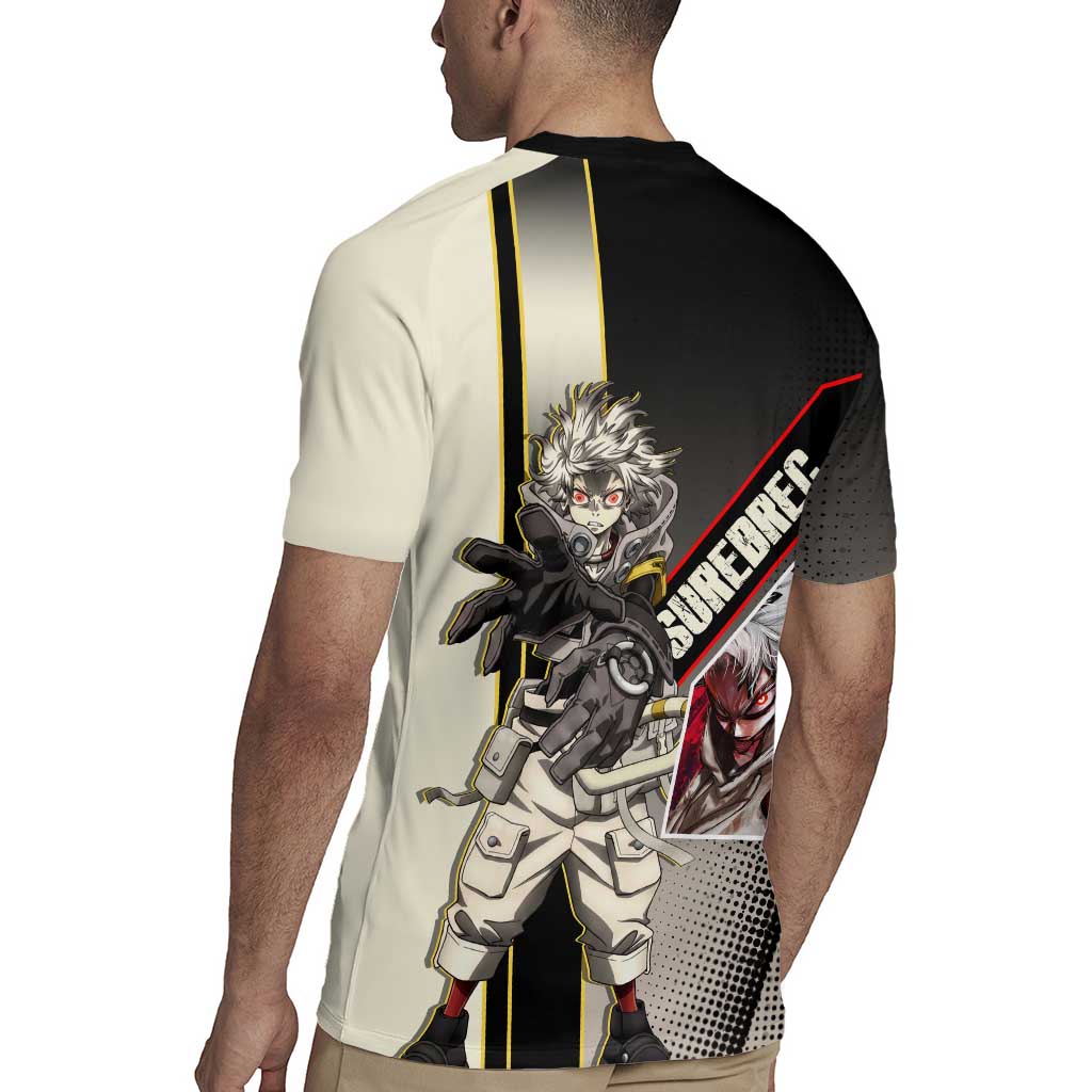 Rudo Surebrec Rugby Jersey Grunge Manga Illustration Style