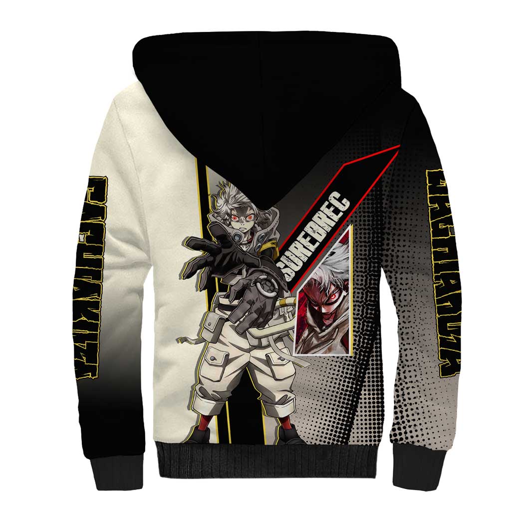 Rudo Surebrec Sherpa Hoodie Grunge Manga Illustration Style