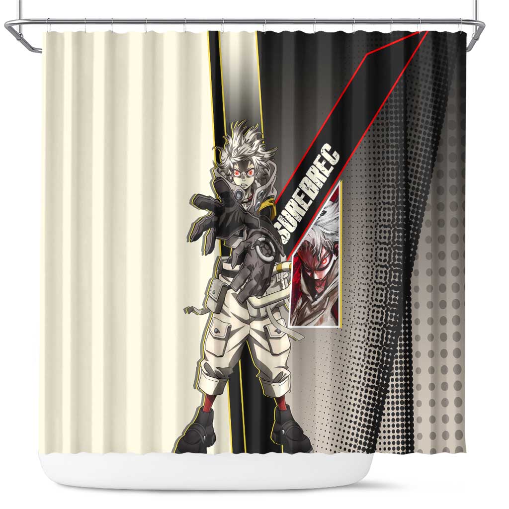 Rudo Surebrec Shower Curtain Grunge Manga Illustration Style
